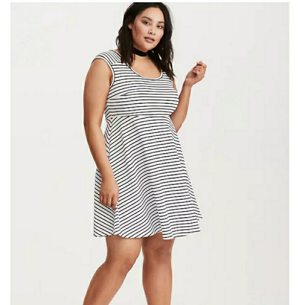 Torrid Criss-Cross Back Skater Dress